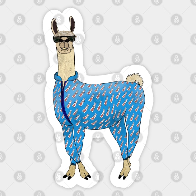 Pajama Llama Sticker by SnailAndCo